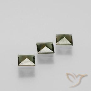 Pedras preciosas de Rupina de grãos Terra Profunda Verde natural de 1.08 ct, Quadrado, VVS-VS