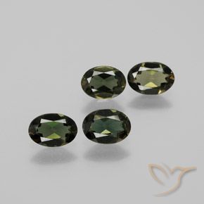 1.63ctw Natural Verde acastanhado Rupina de grãos, oval, VVS-VS