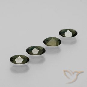 Pedras preciosas de Rupina de grãos Verde acastanhado natural de 1.63 ct, oval, VVS-VS