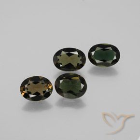 3.30ctw Natural Verde escuro Rupina de grãos, oval, VVS-VS