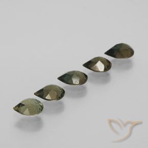 Pedras preciosas de Rupina de grãos Terra Verde natural de 2.23 ct, Formato de pêra, VVS-VS