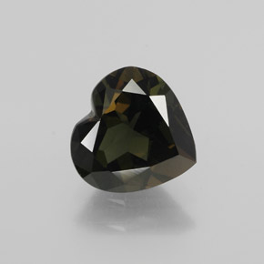 Rupina de grãos Verde escuro Natural 2.50ct, Formato de coração, VVS-VS