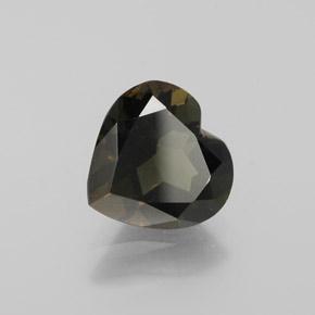 Rupina de grãos Verde escuro Natural 2.50ct, Formato de coração, VVS-VS