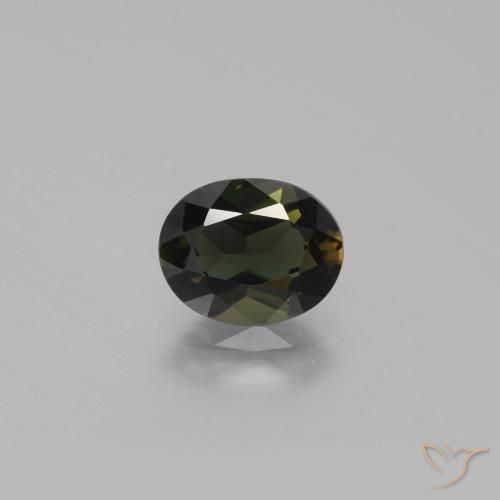 1.27ct Natural Marrom esverdeado Rupina de grãos, oval, VVS