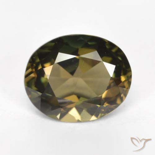 1.58ct Natural Marrom esverdeado Rupina de grãos, oval, VVS