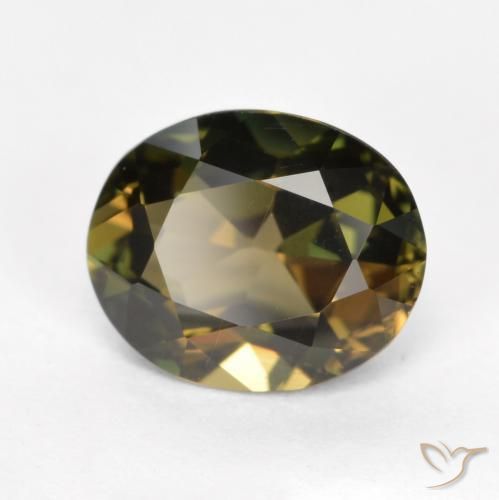 Rupina de grãos Marrom esverdeado Natural 1.58ct, oval, VVS
