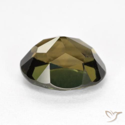 Rupina de grãos Marrom esverdeado Natural 1.58ct, oval, VVS