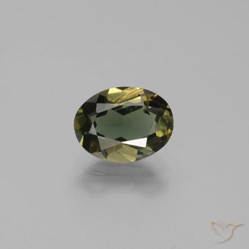 1.47ct Natural Marrom esverdeado Rupina de grãos, oval, VS