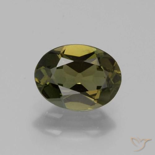 1.09ct Natural Marrom esverdeado Rupina de grãos, oval, VS