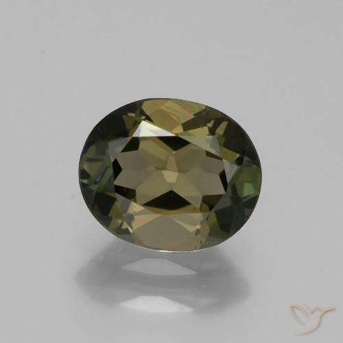 1.20ct Natural Marrom esverdeado Rupina de grãos, oval, VS