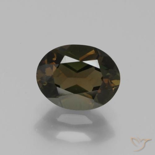 1.20ct Natural Marrom esverdeado Rupina de grãos, oval, VVS-VS