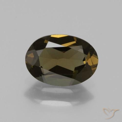 1.21ct Natural Marrom Dourado Profundo Rupina de grãos, oval, VVS