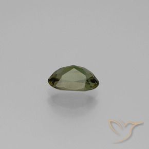 Rupina de grãos verde escuro Natural 0.93ct, oval, VVS