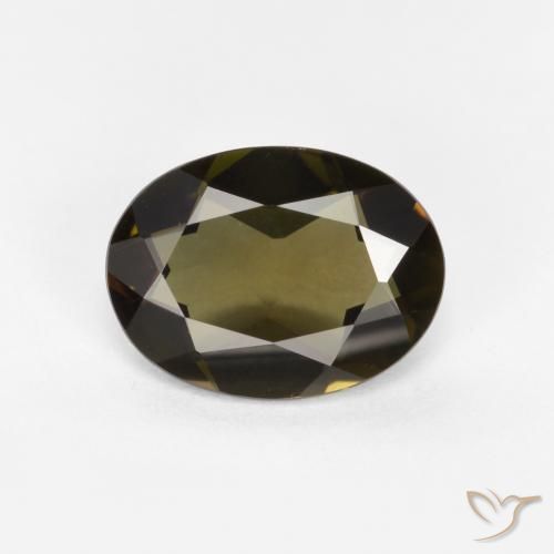 0.89ct Natural Marrom escuro Rupina de grãos, oval, VVS-VS