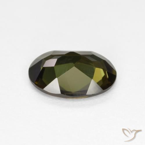 Rupina de grãos Marrom escuro Natural 0.89ct, oval, VVS-VS