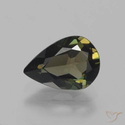 1.57ct Natural Marrom escuro Rupina de grãos, Formato de pêra, VVS