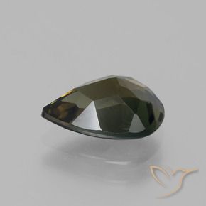 Rupina de grãos Marrom escuro Natural 1.57ct, Formato de pêra, VVS