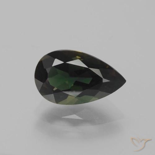 1.63ct Natural Marrom escuro Rupina de grãos, Formato de pêra, VVS