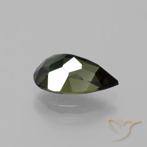 Rupina de grãos Marrom escuro Natural 1.63ct, Formato de pêra, VVS
