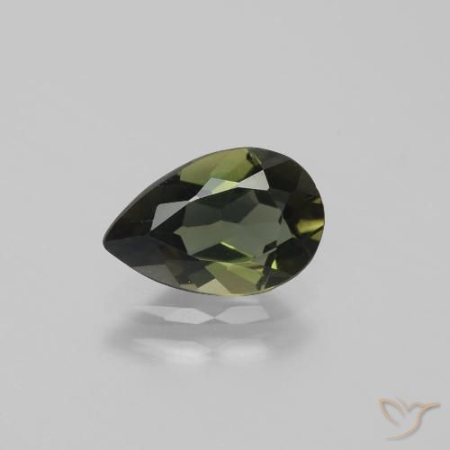 1.34ct Natural Marrom escuro Rupina de grãos, Formato de pêra, VVS-VS