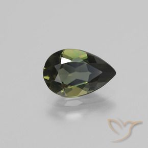 Rupina de grãos Marrom escuro Natural 1.34ct, Formato de pêra, VVS-VS