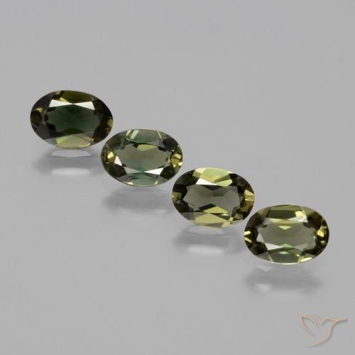 2.11ctw Natural Marrom esverdeado Rupina de grãos, oval, VVS-VS