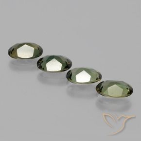 Pedras preciosas de Rupina de grãos Marrom escuro natural de 3.00 ct, oval, VVS-VS