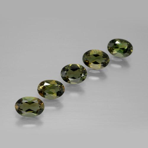 Pedras preciosas de kornerupina verde amarronzado natural de 2,39 ct, corte oval, VVS-VS