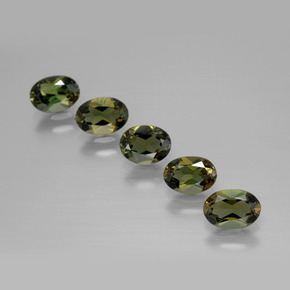 Pedras preciosas de kornerupina verde amarronzado natural de 2,39 ct, corte oval, VVS-VS