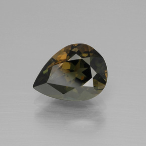Rupina de grãos Marrom esverdeado Natural 2.50ct, Formato de pêra, VVS
