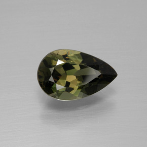 Rupina de grãos Terra Verde Natural 2.05ct, Formato de pêra, VVS