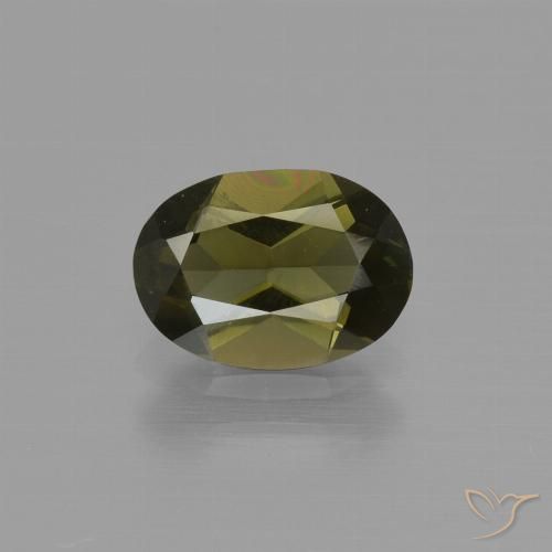 1.14ct Natural Marrom esverdeado Rupina de grãos, oval, VVS-VS