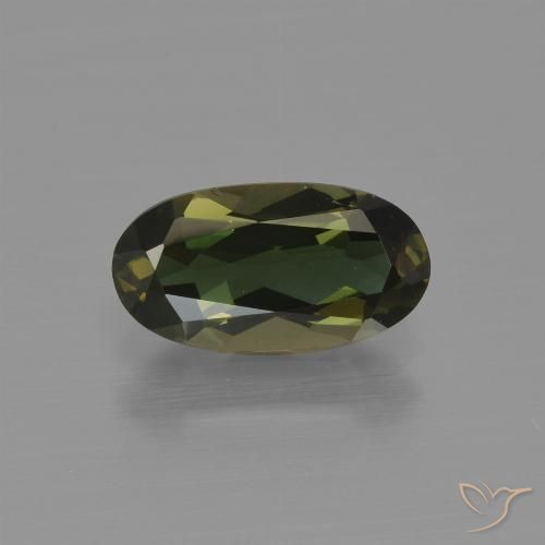 1.42ct Natural Marrom esverdeado Rupina de grãos, oval, VVS-VS