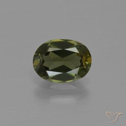1.00ct Natural Marrom escuro Rupina de grãos, oval, VVS