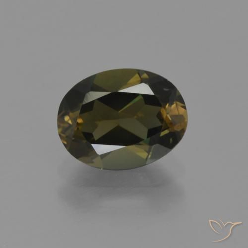1.58ct Natural Marrom escuro Rupina de grãos, oval, VVS-VS