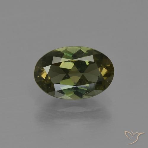 1.35ct Natural Marrom esverdeado Rupina de grãos, oval, VS