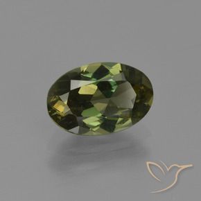 Rupina de grãos Marrom esverdeado Natural 1.35ct, oval, VS