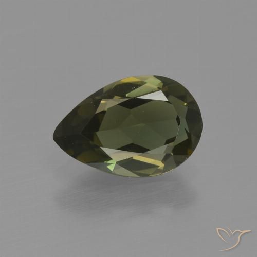 1.41ct Natural Marrom escuro Rupina de grãos, Formato de pêra, VVS