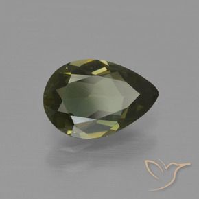 Rupina de grãos Marrom escuro Natural 1.41ct, Formato de pêra, VVS