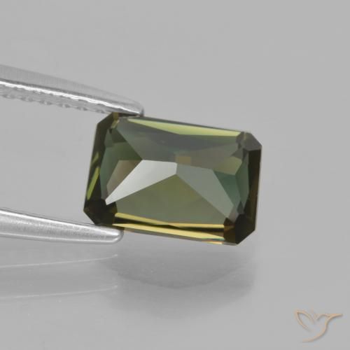 Rupina de grãos Marrom esverdeado Natural 1.27ct, Corte Octógono / Esmeralda, VVS
