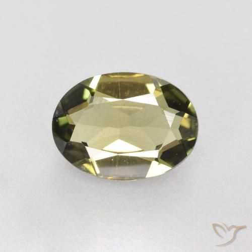 0.82ct Natural Marrom esverdeado Rupina de grãos, oval, VS