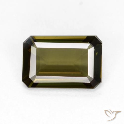 Kornerupine com corte octogonal de 0,88 quilates, 7,3 x 4,9 mm do Sri Lanka, Photo A