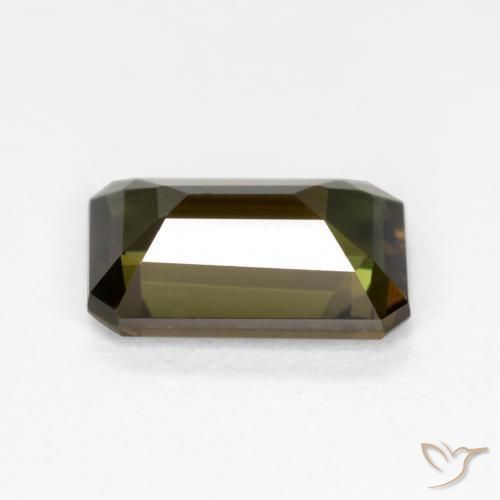 Rupina de grãos Castanho médio Natural 0.88ct, Corte Octógono / Esmeralda, VVS-VS