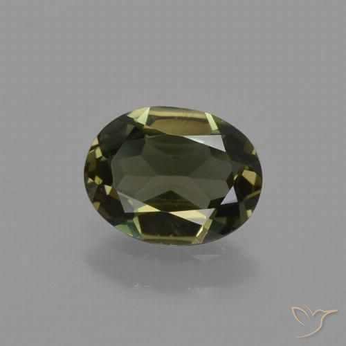 0.75ct Natural Verde acastanhado Rupina de grãos, oval, VVS-VS