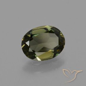 Rupina de grãos Verde acastanhado Natural 0.75ct, oval, VVS-VS