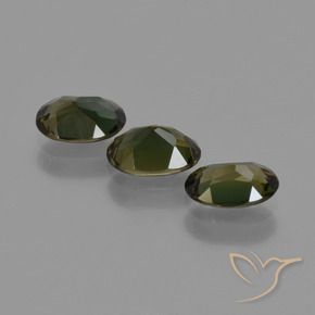 Pedras preciosas de Rupina de grãos Verde escuro natural de 1.52 ct, oval, VS