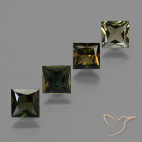 Pedras preciosas de Rupina de grãos Terra Verde natural de 2.48 ct, Quadrado, VVS-VS