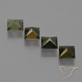 Pedras preciosas de Rupina de grãos Terra Verde natural de 2.48 ct, Quadrado, VVS-VS