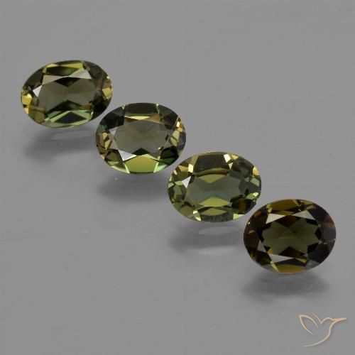 2.60ctw Natural Terra Profunda Verde Rupina de grãos, oval, VVS-VS