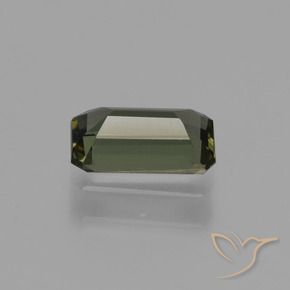 Rupina de grãos Verde acastanhado Natural 0.62ct, Corte Octógono / Esmeralda, VVS